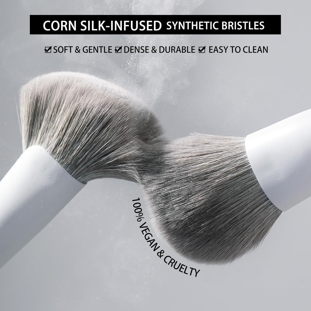 BEILI white contour brush for sculpted definition and soft edges.