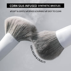BEILI white contour brush for sculpted definition and soft edges.