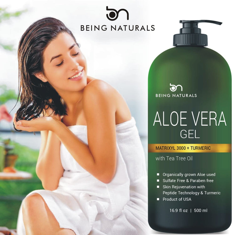 Being Naturals Aloe Gel texture appears silky and non-greasy on skin.