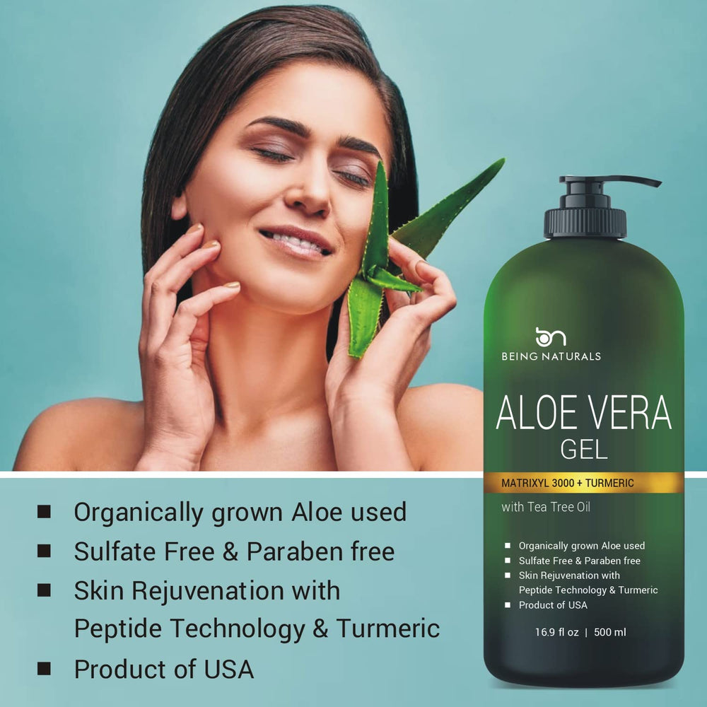 Being Naturals Aloe Gel made in USA emphasizes quality and safety.