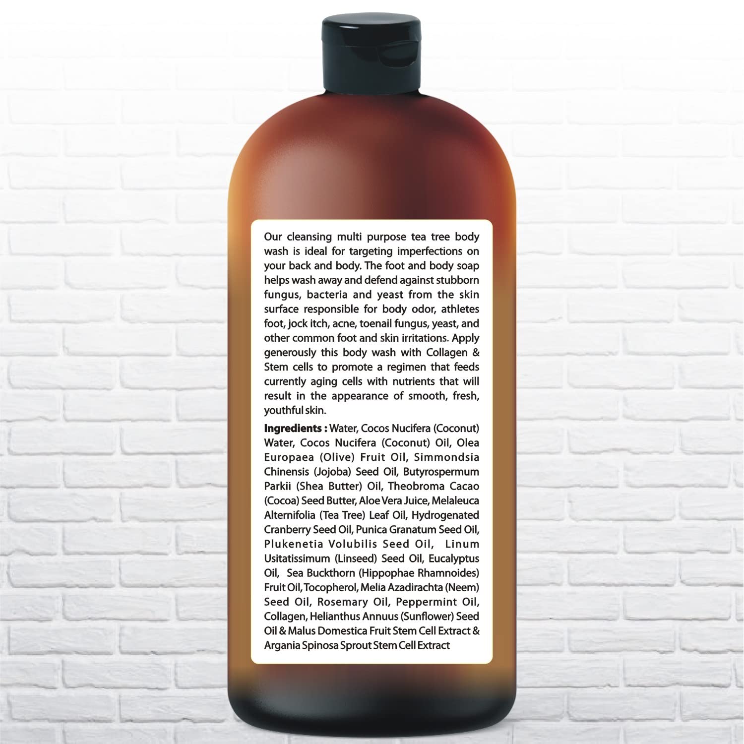 Being Naturals bottle label ingredients shows USA-made formula for reliable skincare