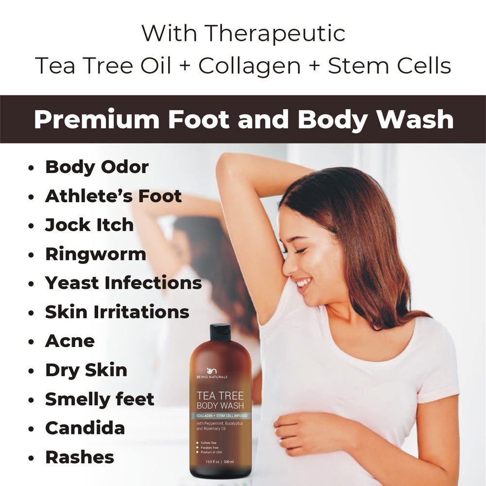 Being Naturals body wash provides moisturizing hydration for dry skin routines