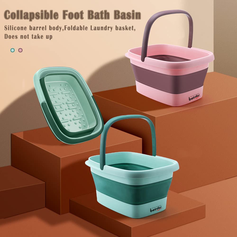 Beinilai collapsible foot bath cleaning-friendly design for quick dry