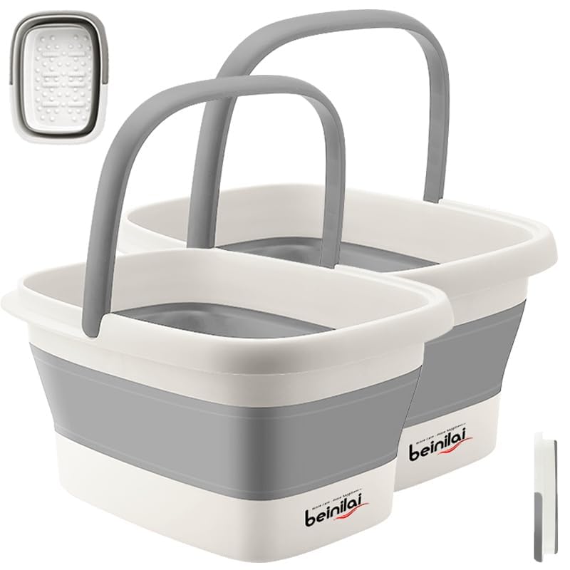 Beinilai collapsible foot bath under-bed setup saves space in small homes.