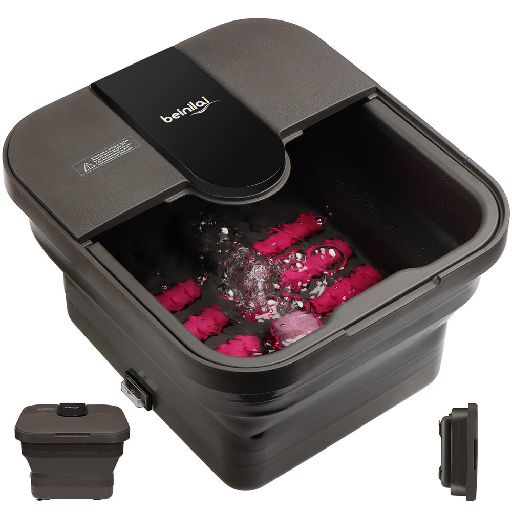 Beinilai collapsible foot spa with heat and massage for warm relaxing soaks