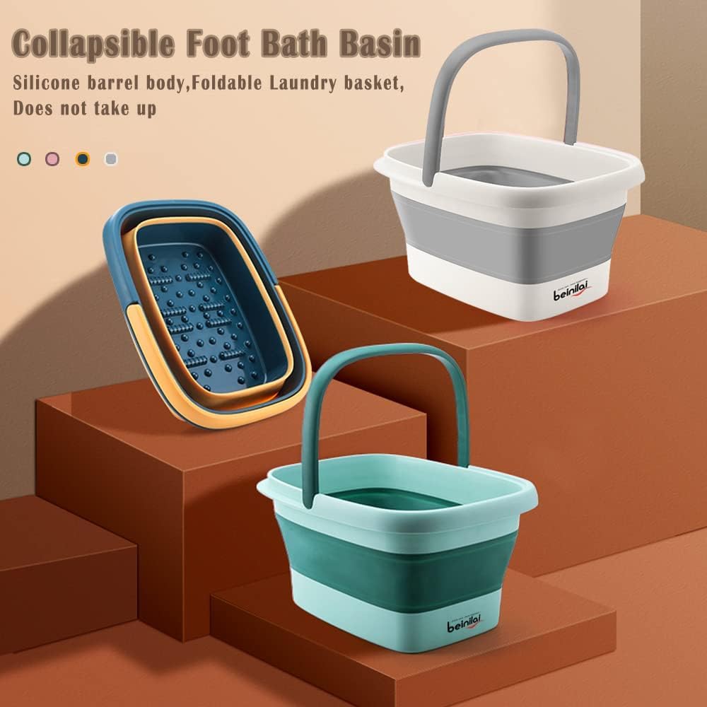 Beinilai foot bath 15L capacity fits feet comfortably for soaking.