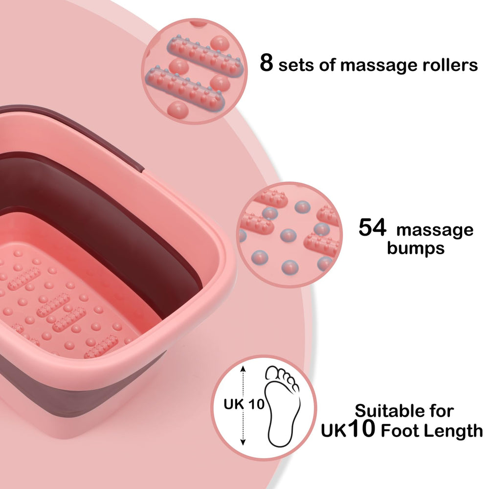 Beinilai foot bath features easy-carry handles for quick movement.
