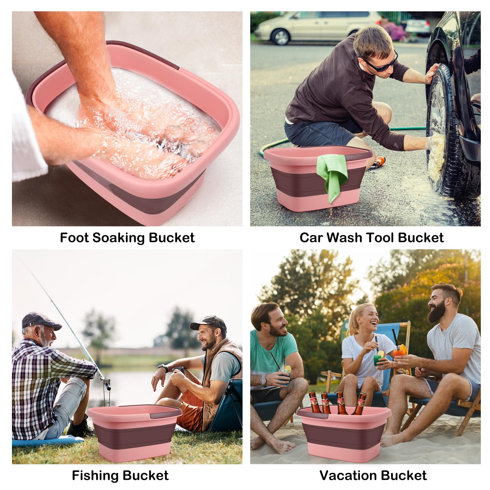 Beinilai multi-use foot basin doubles as a cleaning tub for camping or laundry.