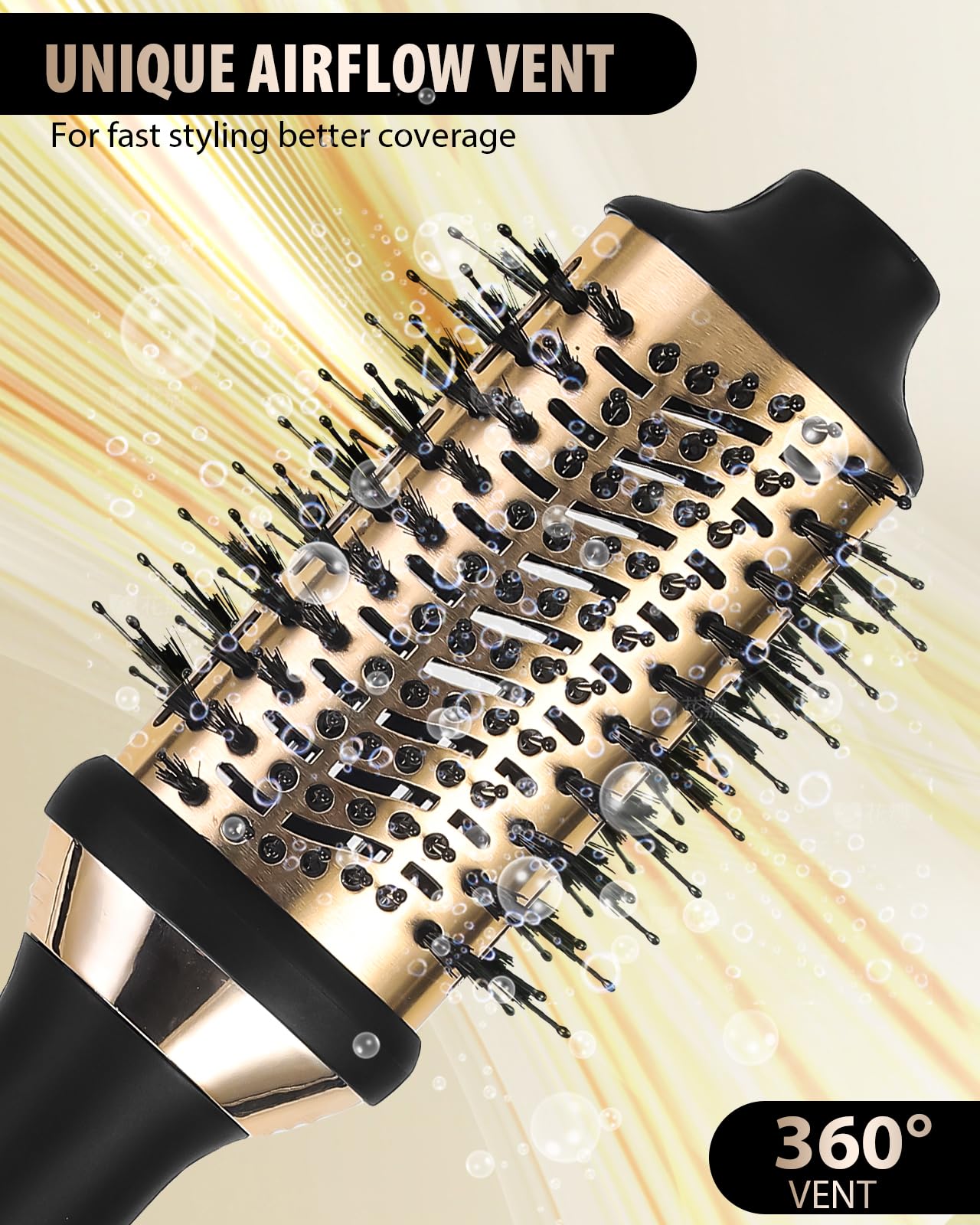 BEITMISS nylon pin bristles offer scalp massage and anti-scald protection.