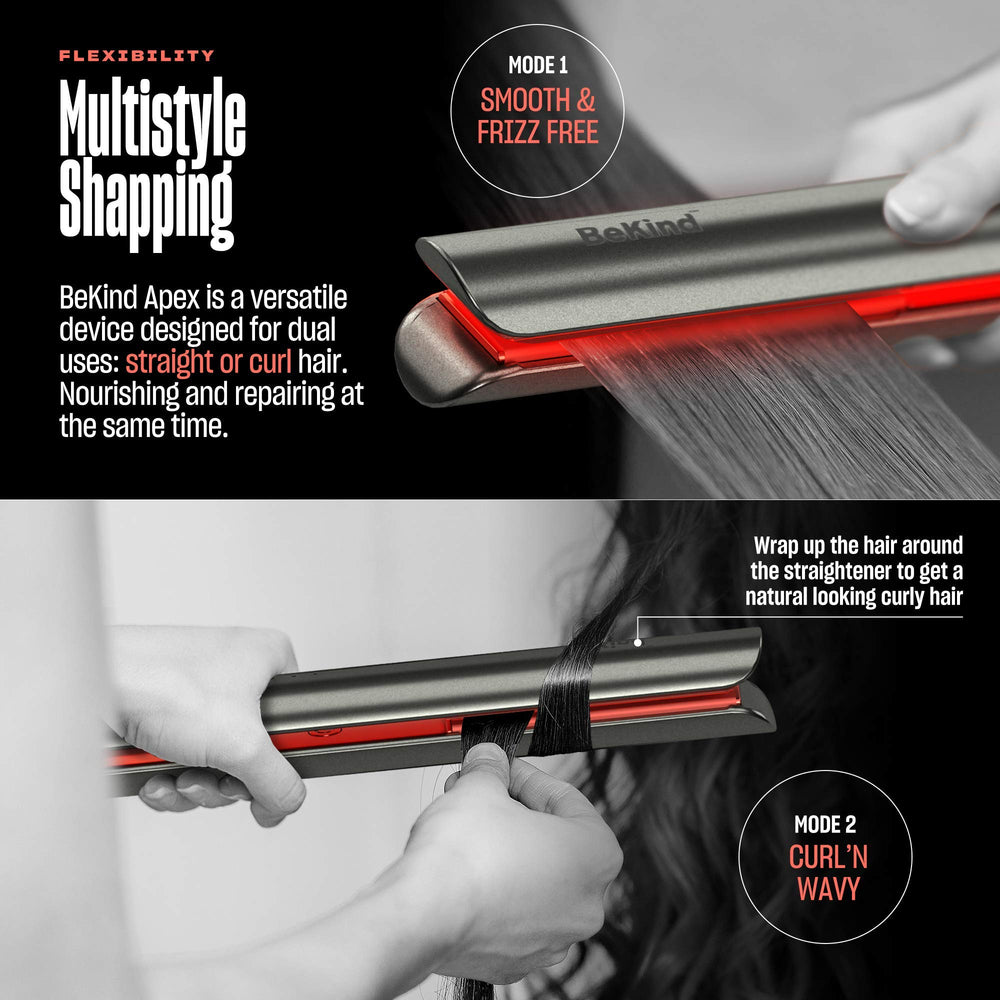 Bekind Apex temperature-memory-display saves your last heat setting for faster styling.