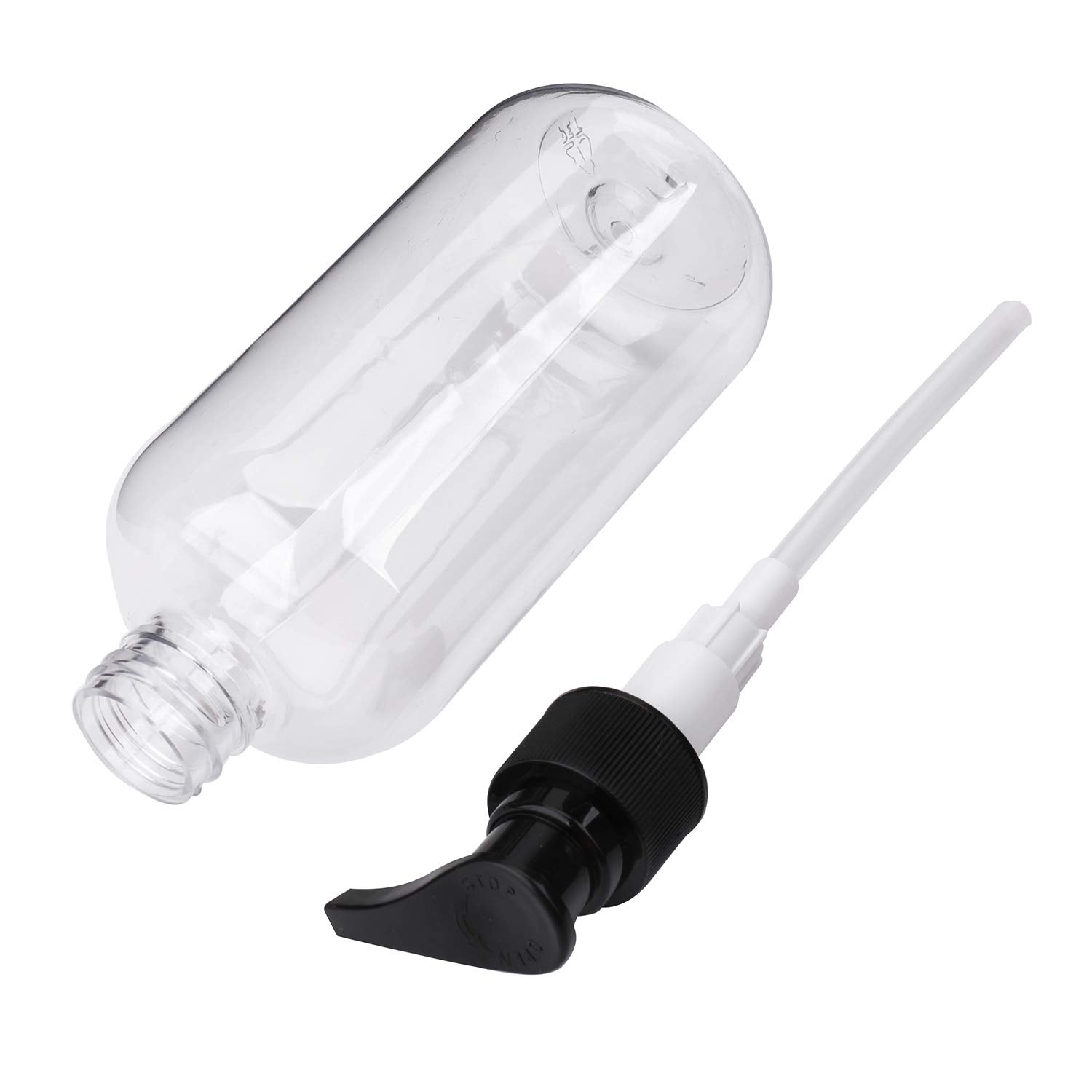 Bekith clear round bottle with compact height for easy storage.