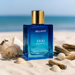 Bellavita Luxury SKAI Aquatic packaging reveals vegan, cruelty-free branding and clean ingredients.