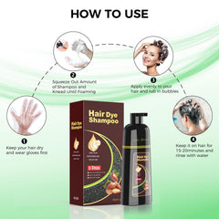 BELEZALIB hair color shampoo conditioner-dye in-one demonstrates convenient 3-in-1 routine