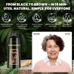 BELEZALIB before-after gray hair coverage highlights dramatic concealment.