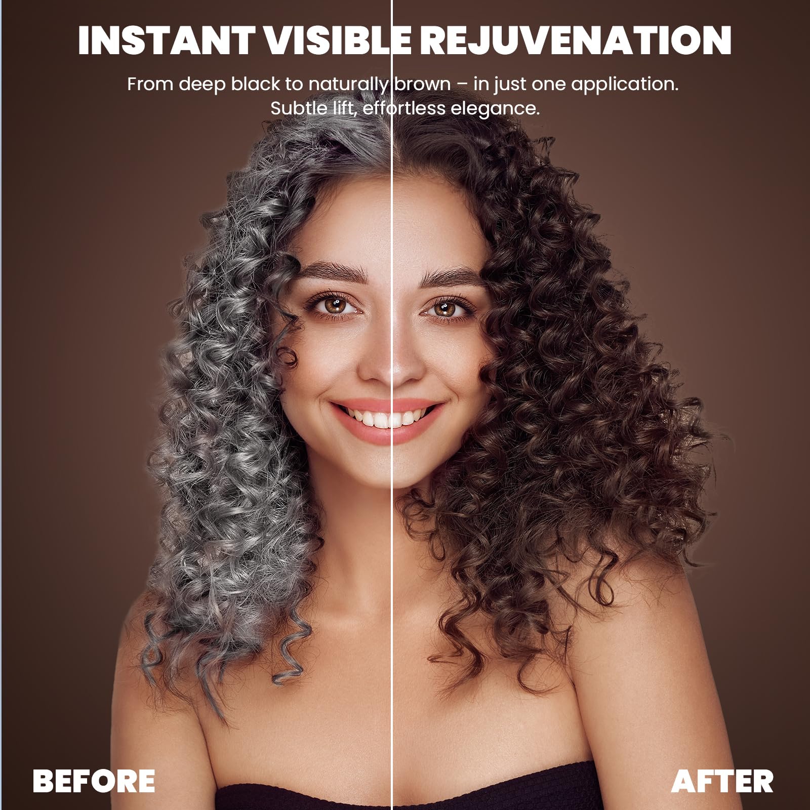 BELEZALIB hair color shampoo foam application shows quick, even coverage.