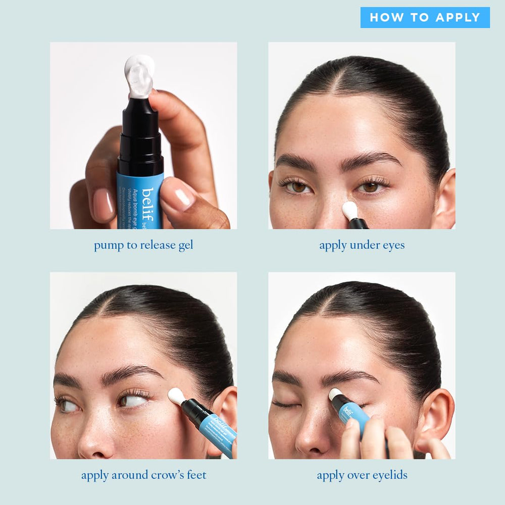 Hyaluronic acid ingredient highlight in Belif Aqua Bomb Cooling Eye Gel for deep hydration.
