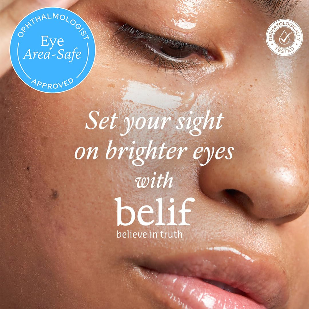 Cooling effect demonstrated by Belif Aqua Bomb Cooling Eye Gel on the skin.