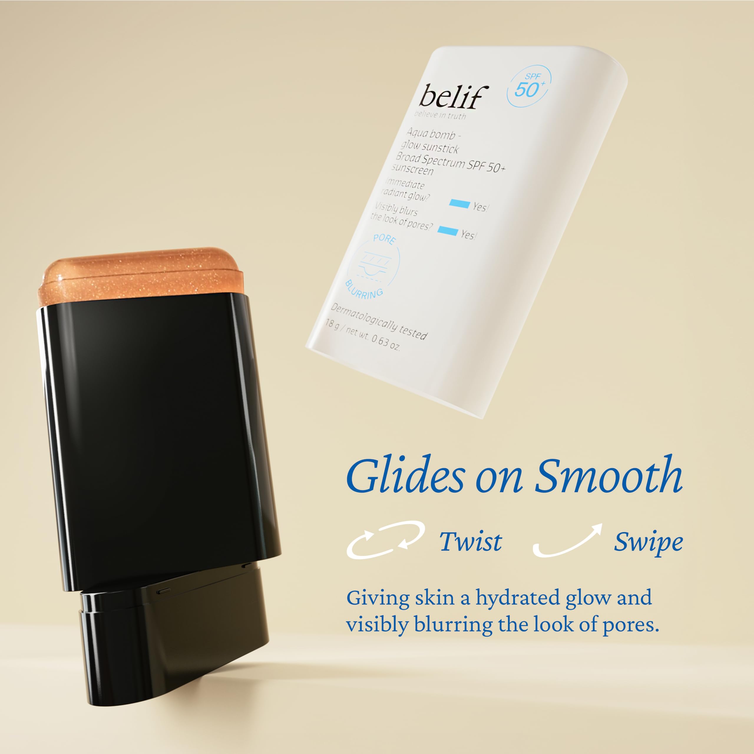 belif Aqua Bomb Niacinamide Sunscreen Stick on-the-go for quick protection