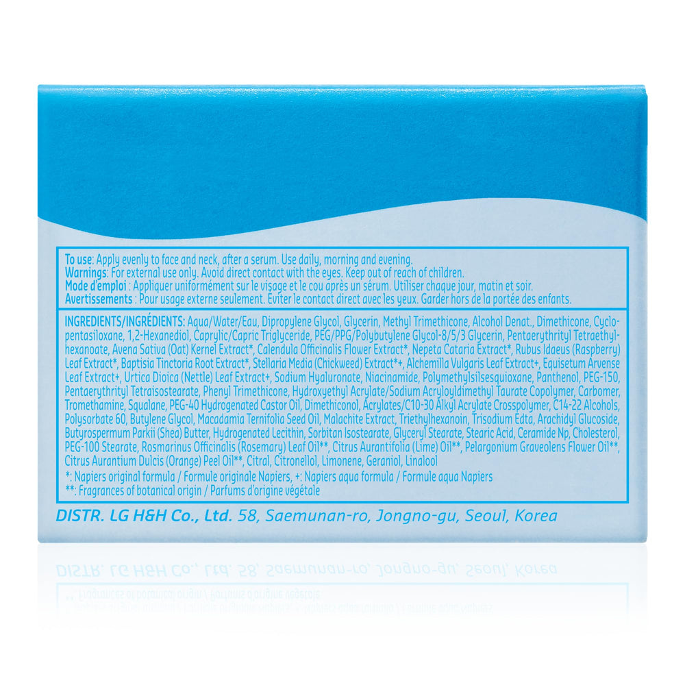 belif Aqua Bomb packaging display reinforces brand heritage and modern skincare science