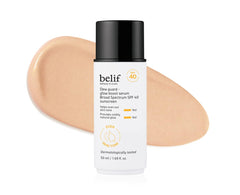 belif Dew Guard Glow Tint bottle showing a dewy, hydrated finish.