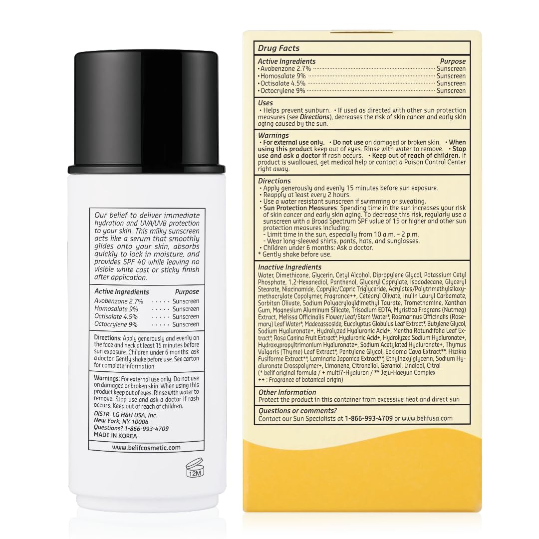 Belif Milky Niacinamide Sunscreen makeup-grip demonstration as primer-like skin prep.