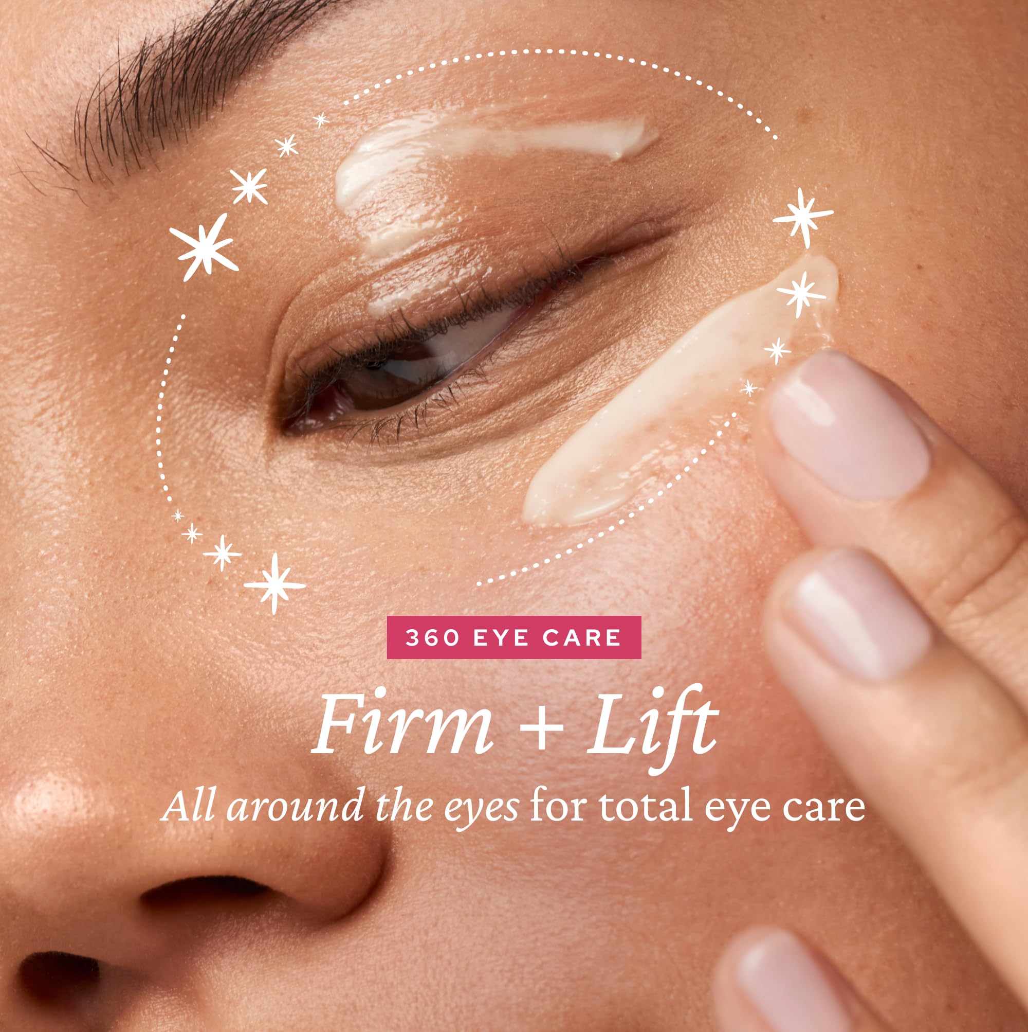 Belif Retinol Firming Eye Serum hydrated-eye-area closeup showing moisture.