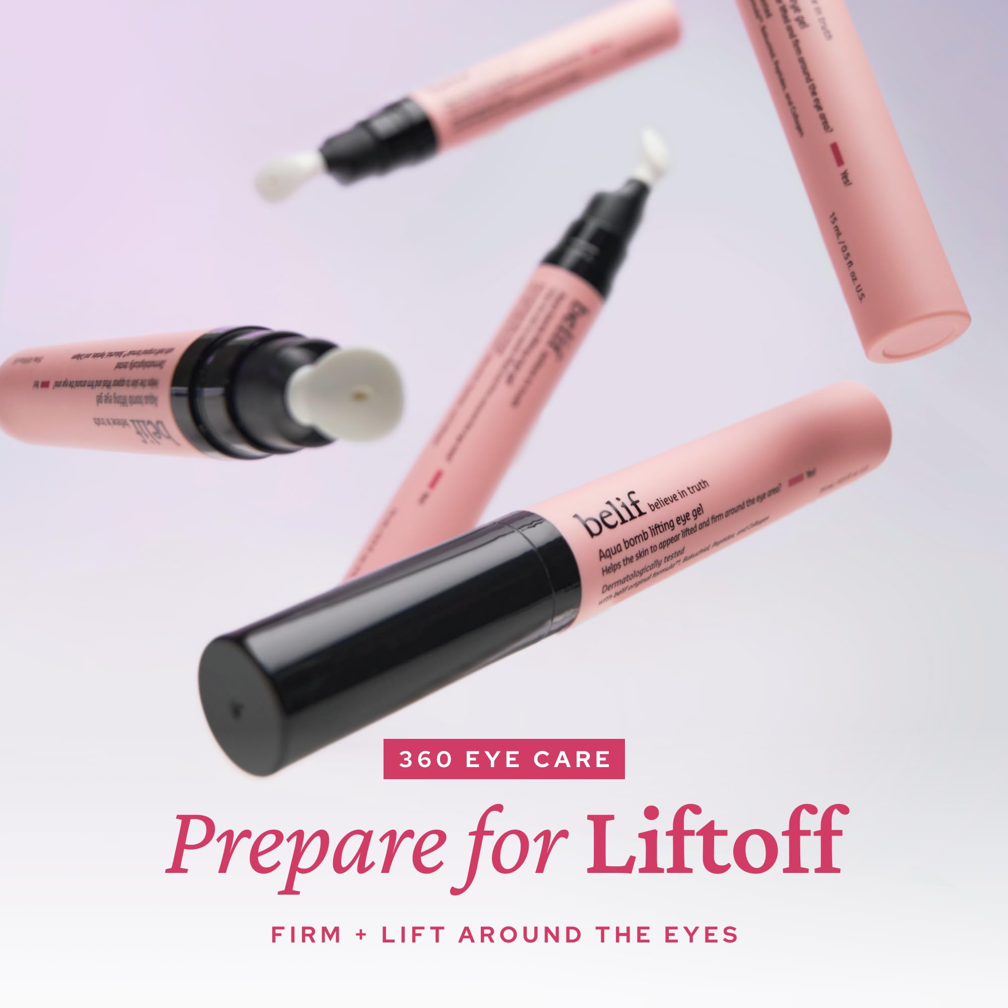 Belif Retinol Firming Eye Serum night-time application closeup for firming.