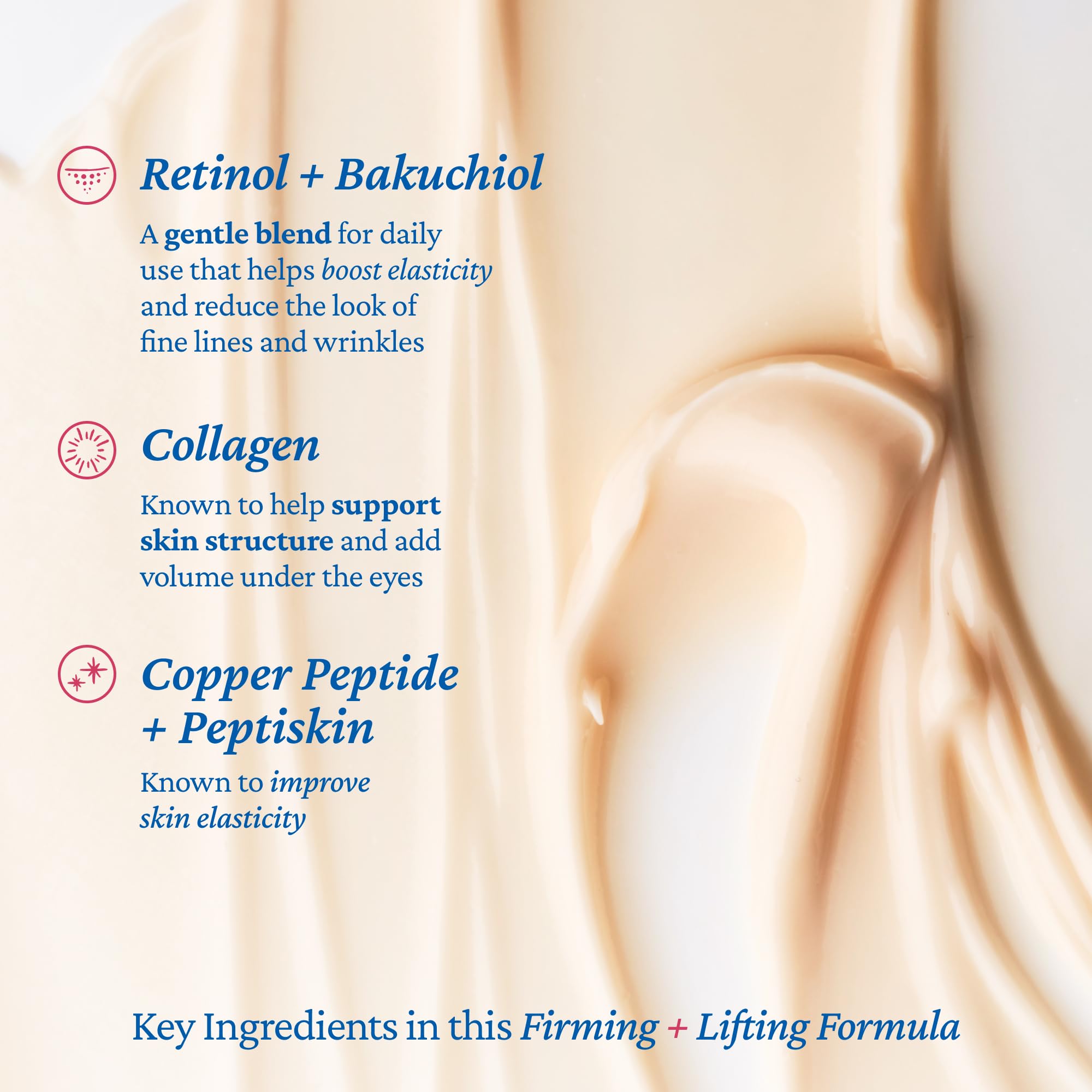 Belif Retinol Firming Eye Serum puffiness-de-puff closeup showing refreshed under-eye area.