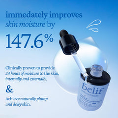 Belif Super Drops Multi-7 Hyaluronic Serum ingredient spotlight with panthenol.