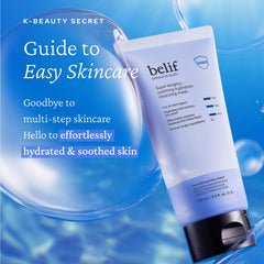 Belif Super Knights foam-lather action illustrating a gentle cleansing moment.