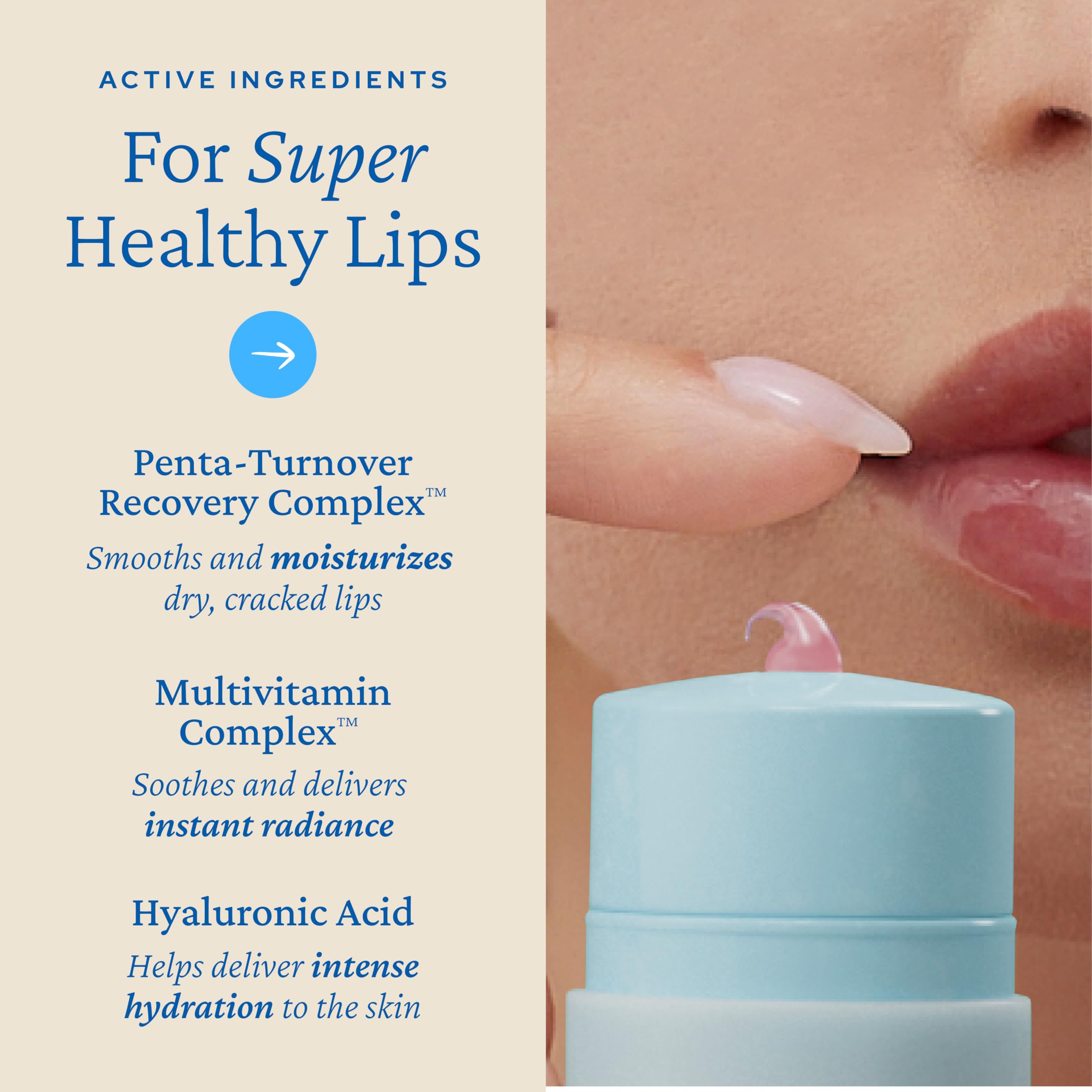 belif Lipcerin hyaluronic acid drops demonstrating deep hydration