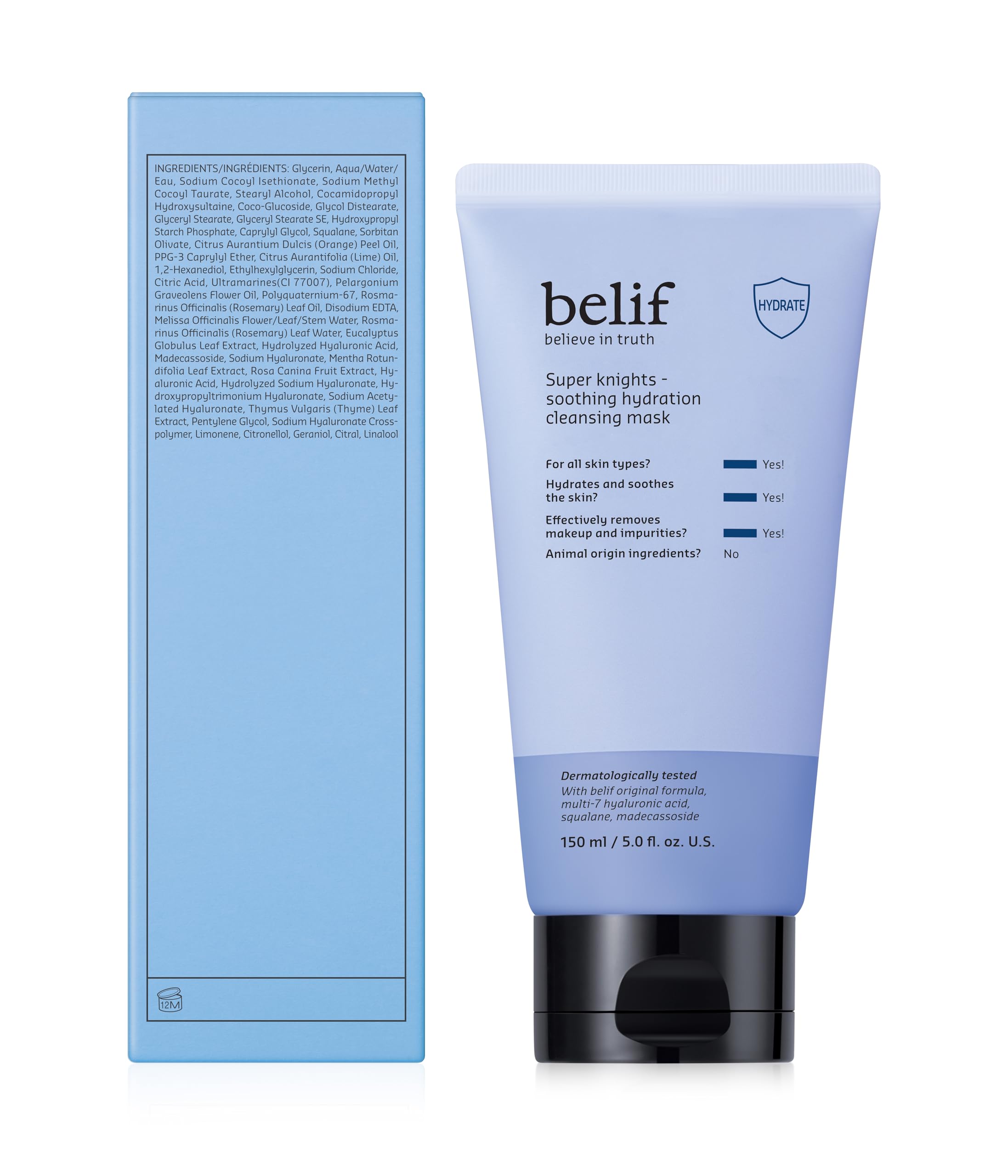 Belif Super Knights packaging form and premium labeling reflecting Korean skincare craftsmanship.