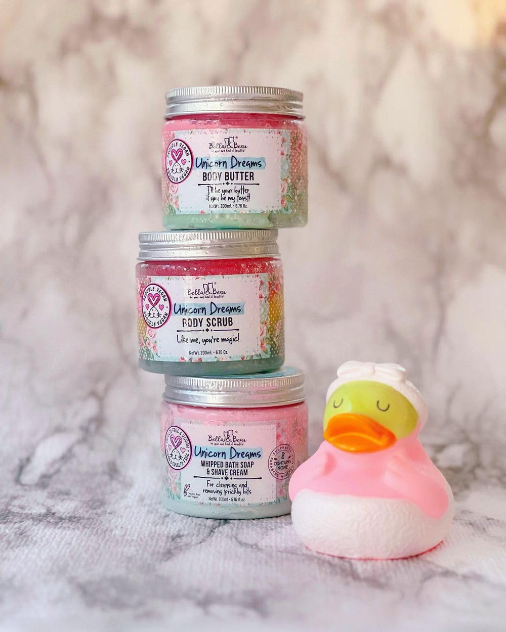 Bella & Bear exfoliating sugar scrub for smoother skin.