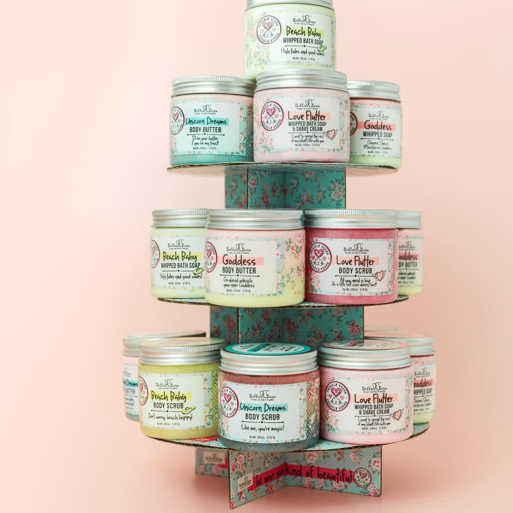 Applying Bella and Bear Goddess Body Butter to skin for nourishment.