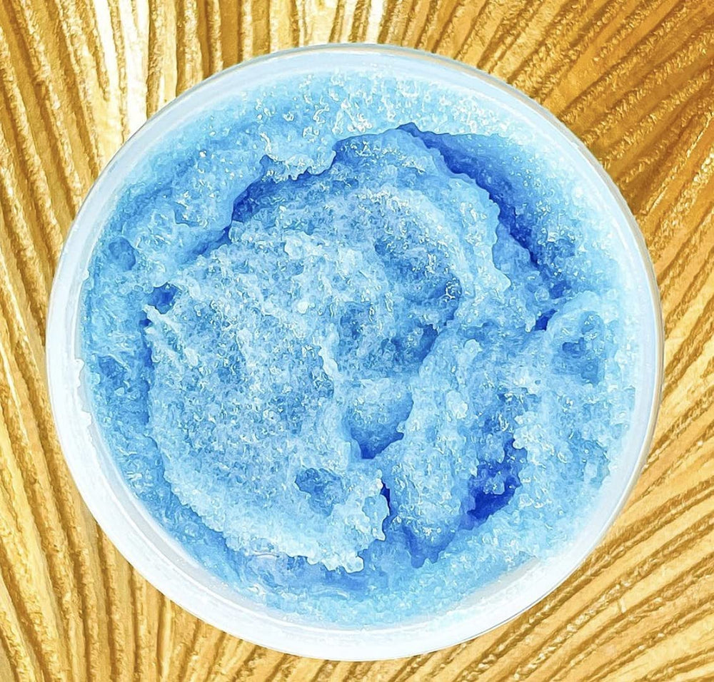 Bella & Bear Ocean Spray Scrub cap close-up with clean label.