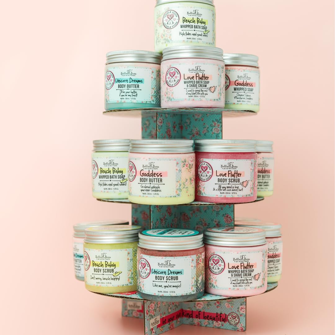 Bella & Bear refreshing body wash for a clean, rejuvenated feel.