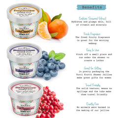 Bella and Bear Tutti Frutti Shower Jellies Pink Peppercorn scent detail rosy spice notes