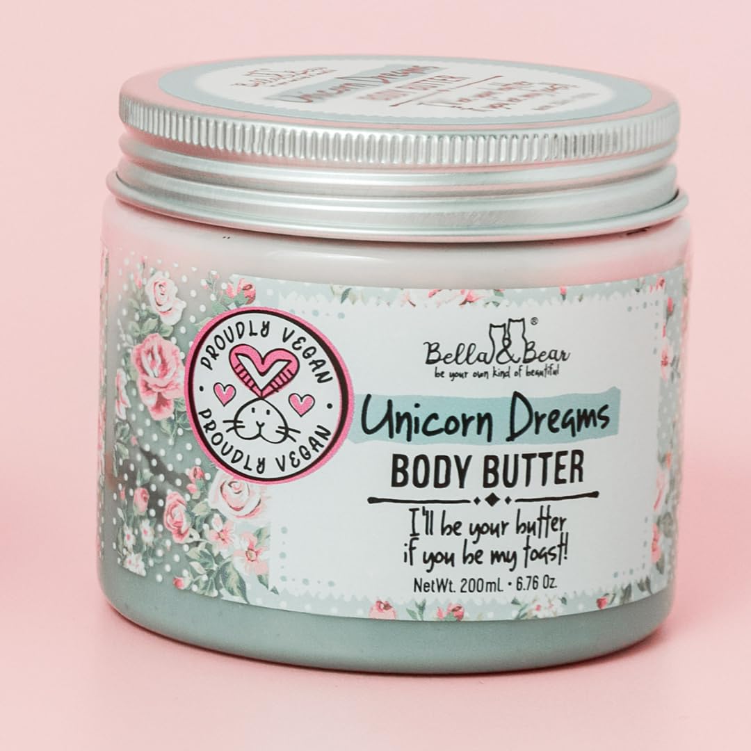 Bella & Bear Unicorn Dreams Body Butter gift-ready packaging for special occasions.