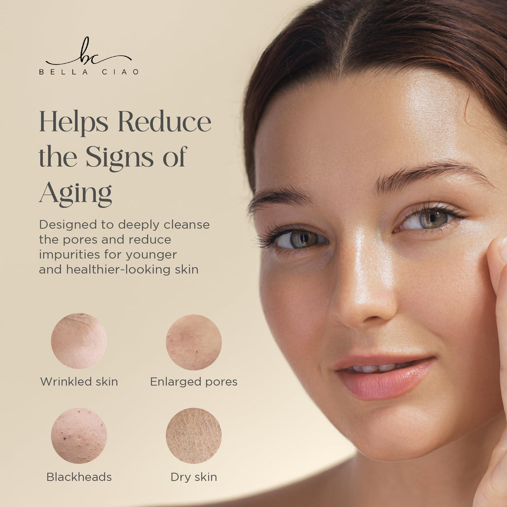 Bella Ciao stainless steel tools for precise pore care and blemish removal prep.