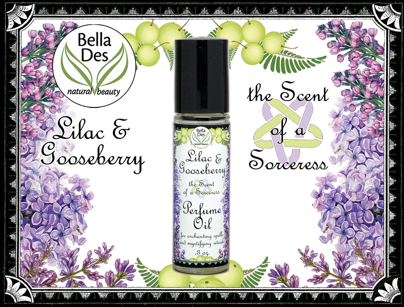 BELLA DES NATURAL BEAUTY made-in-America vegan cruelty-free badge on label