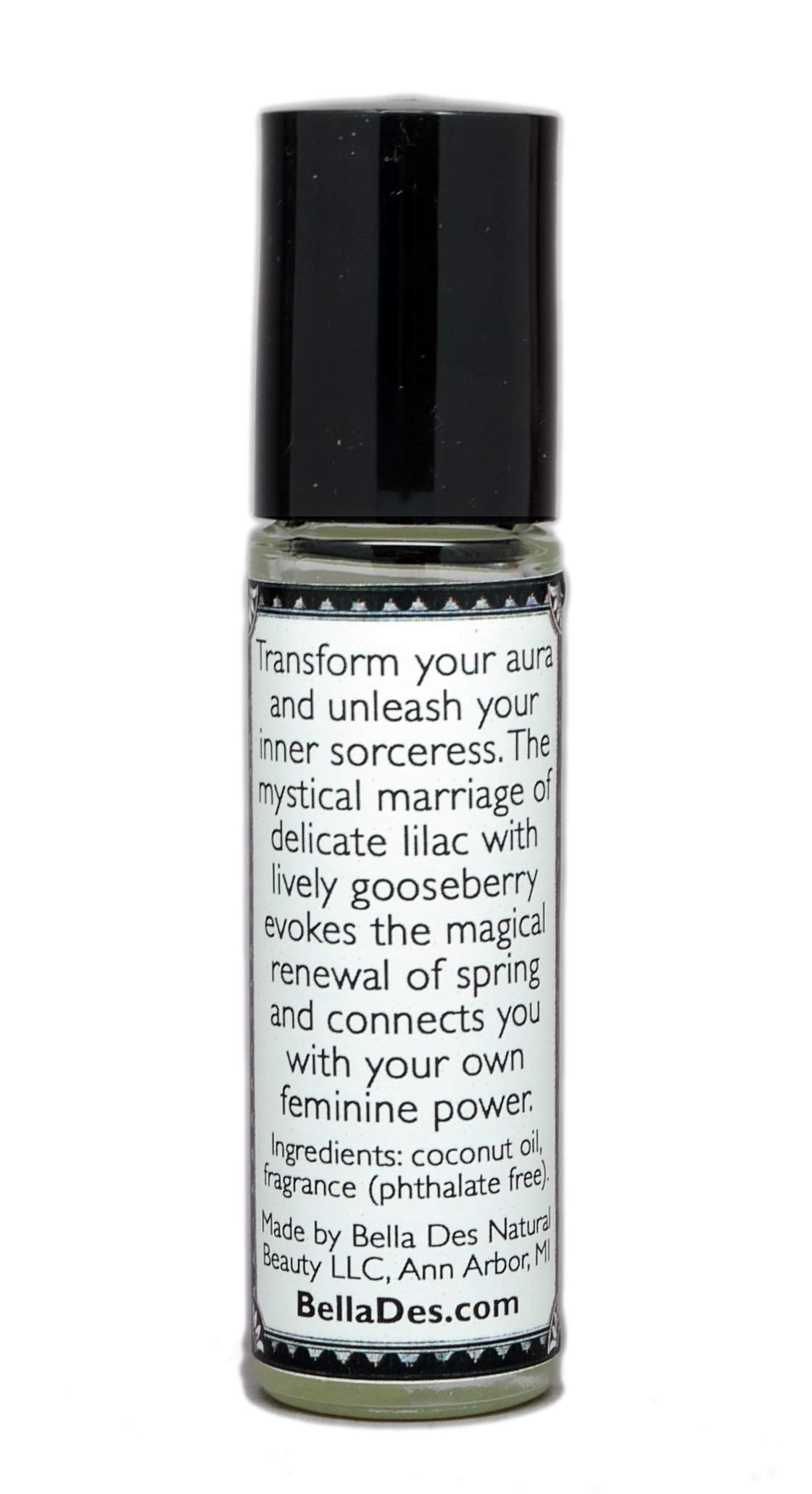 BELLA DES NATURAL BEAUTY roll-on top close-up highlighting travel-friendly fragrance