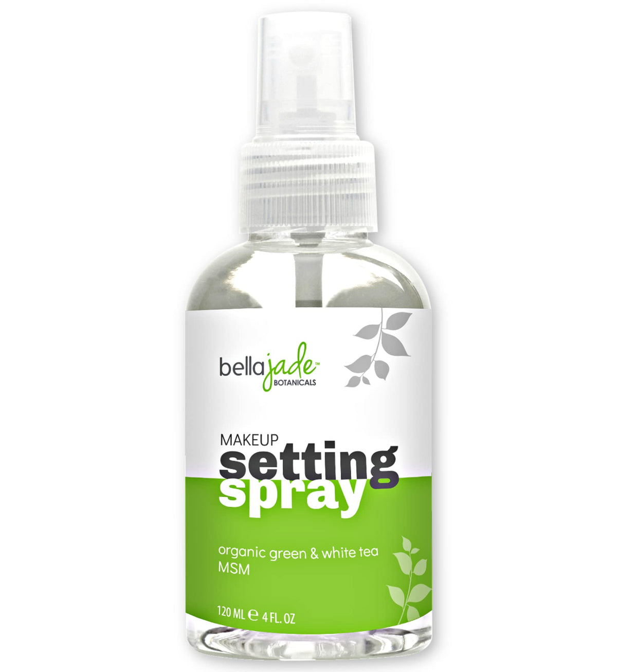 Bella Jade makeup setting spray bottle delivering a dewy finish for all-day hydration