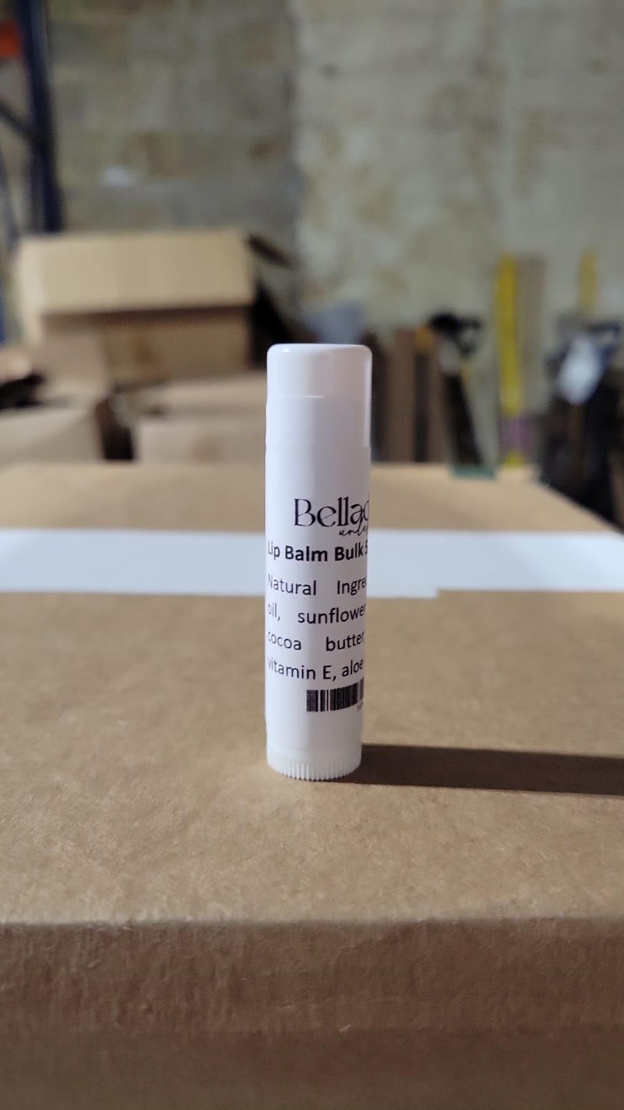 Belladonna Lip Balm Bulk vanilla 50-count pack prepared for bulk orders.