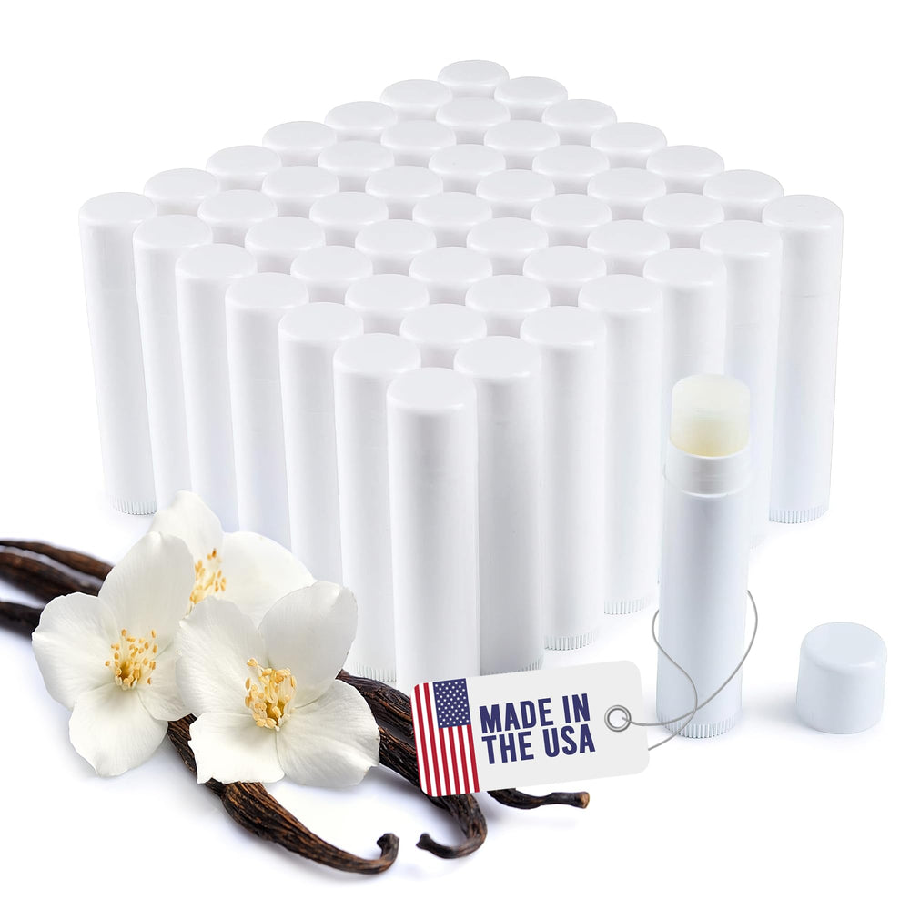 Belladonna Lip Balm Bulk vanilla unlabeled tubes ready for custom branding.