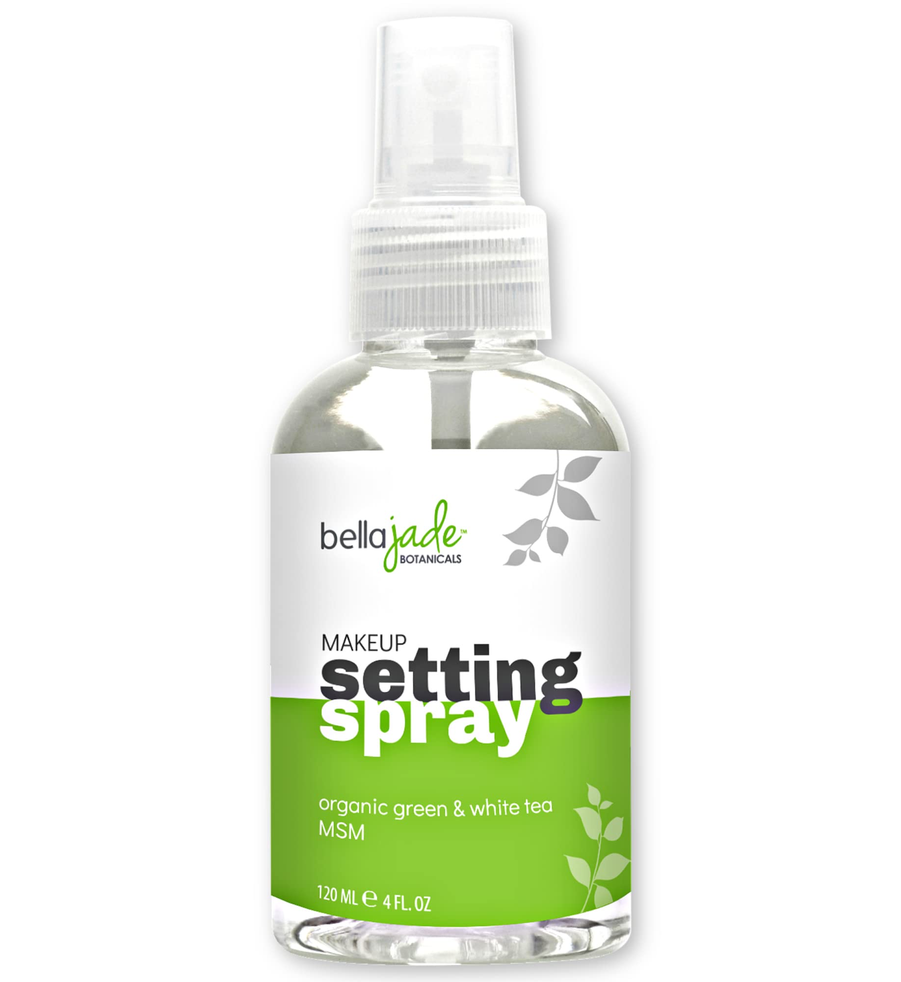 Bella Jade makeup setting spray bottle large 4oz delivers long-lasting dewy finish.