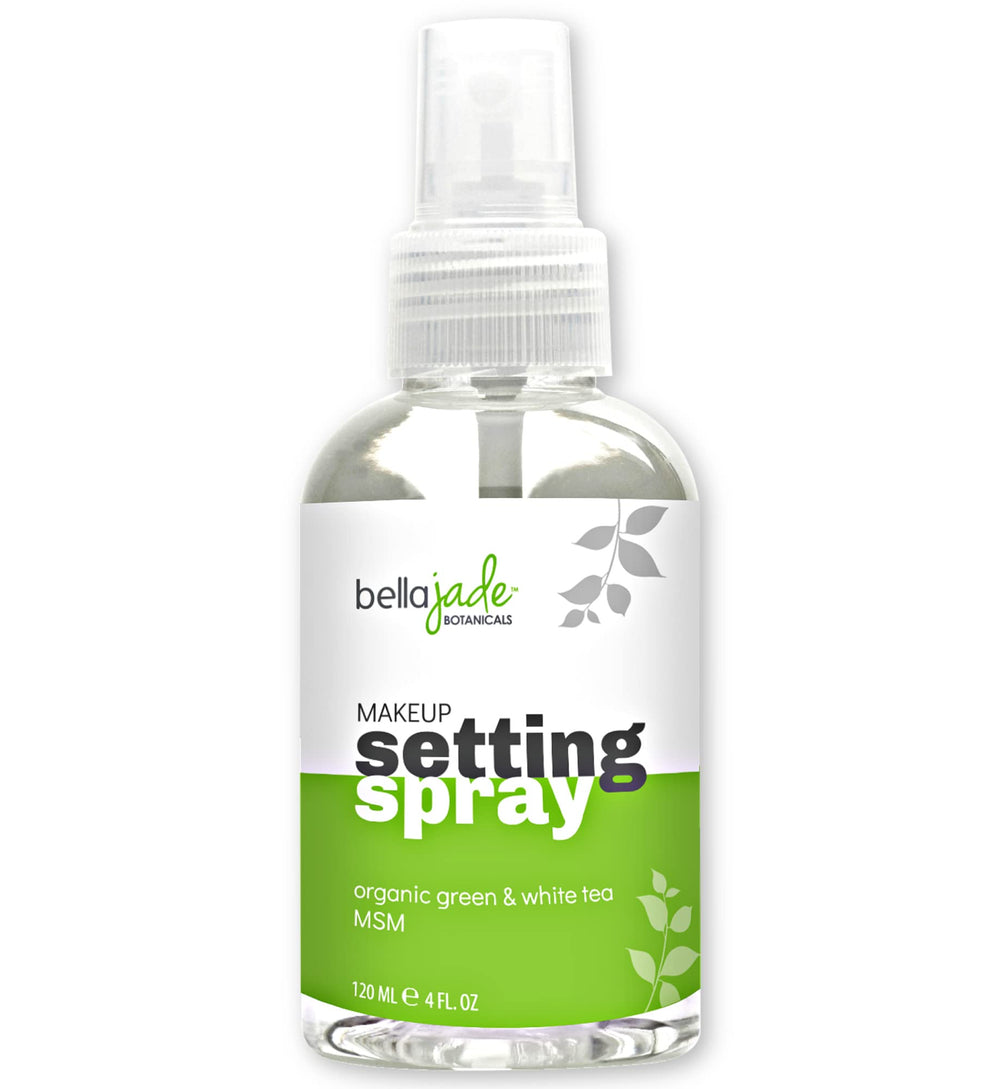 Bella Jade makeup setting spray bottle large 4oz delivers long-lasting dewy finish.