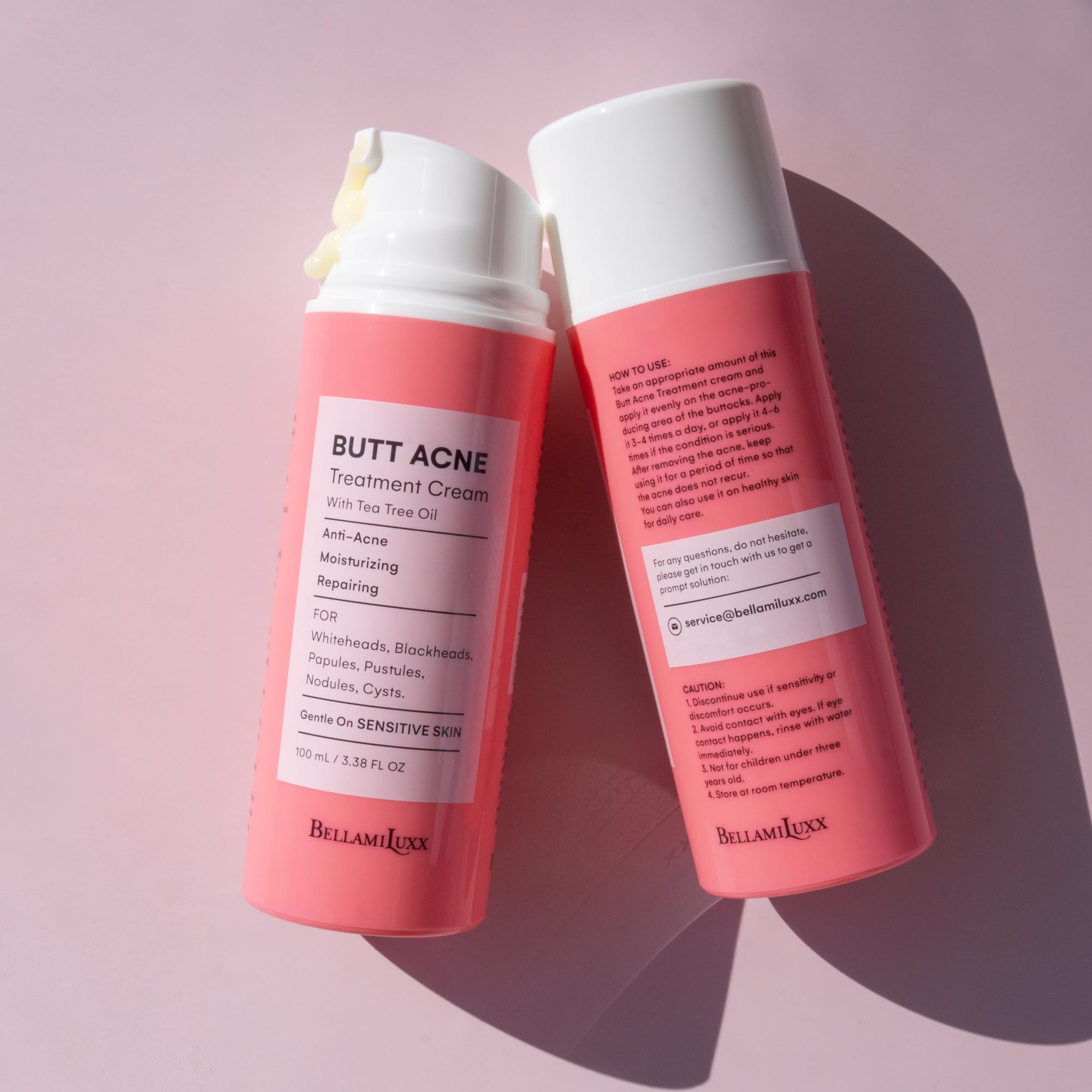 BellamiLuxx back-thigh routine demonstrating smoother skin