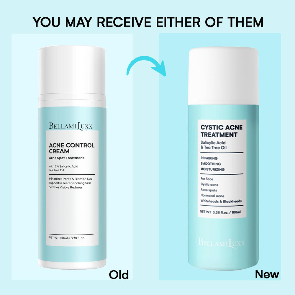 BellamiLuxx salicylic-tea-tree application demonstrating pore unclogging and spot treatment action.