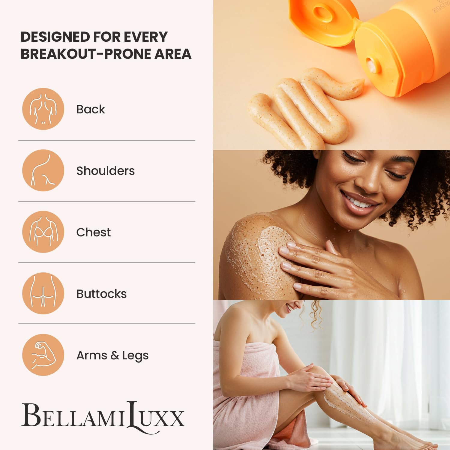 BellamiLuxx Tea Tree and Shea formula helps calm skin after exfoliation.