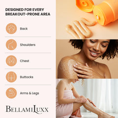 BellamiLuxx Tea Tree and Shea formula helps calm skin after exfoliation.